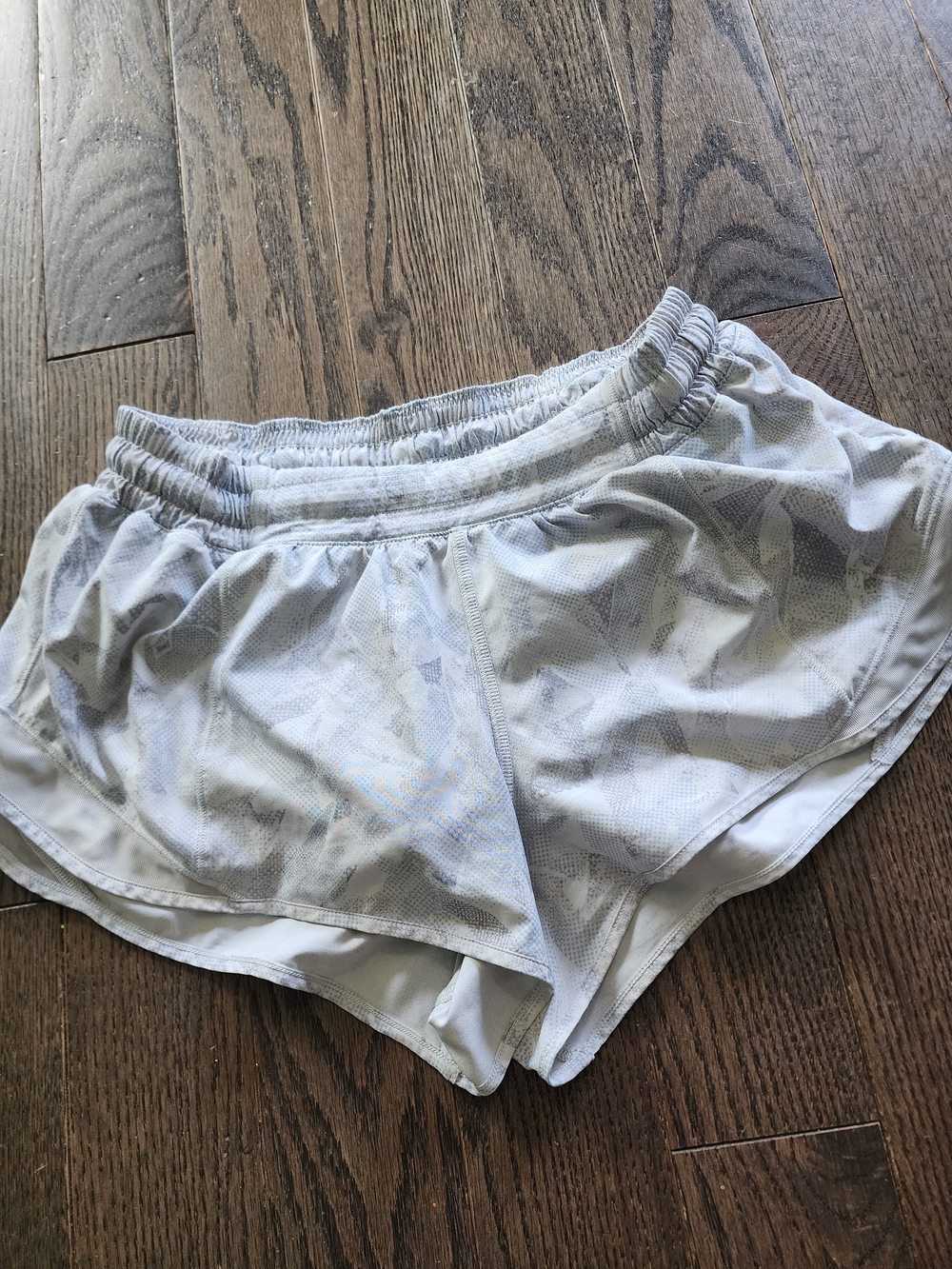 lululemon athletica Light Gray Printed Women's Athletic Shorts